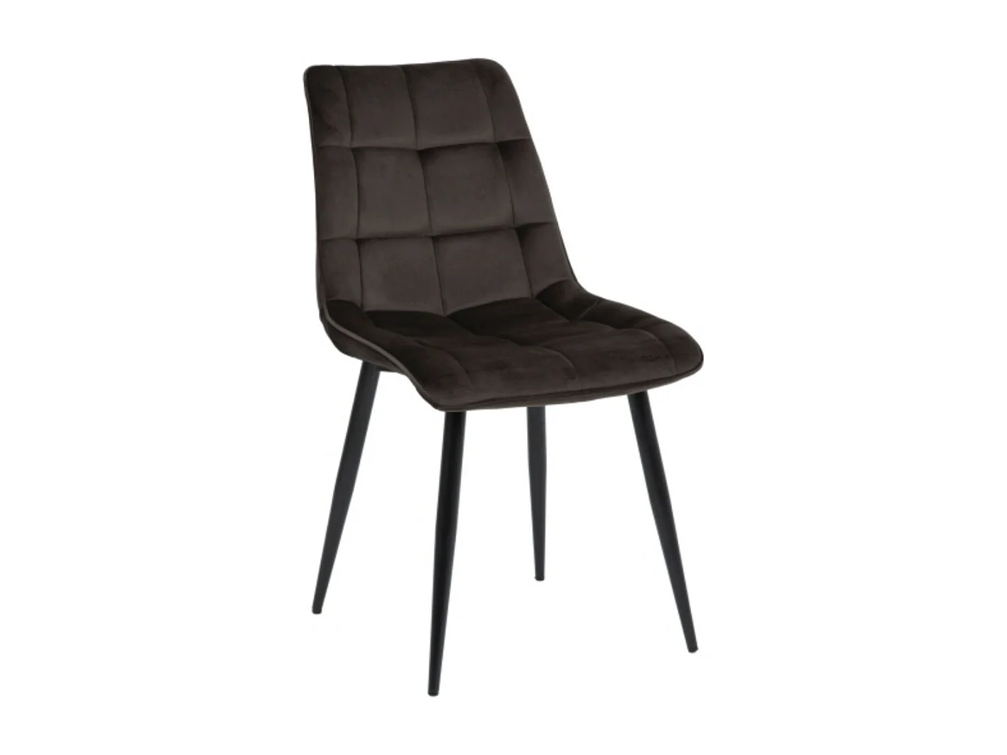 Krzesło tapicerowane CHIC VELVET brązowe 2130867 - obrazek 1