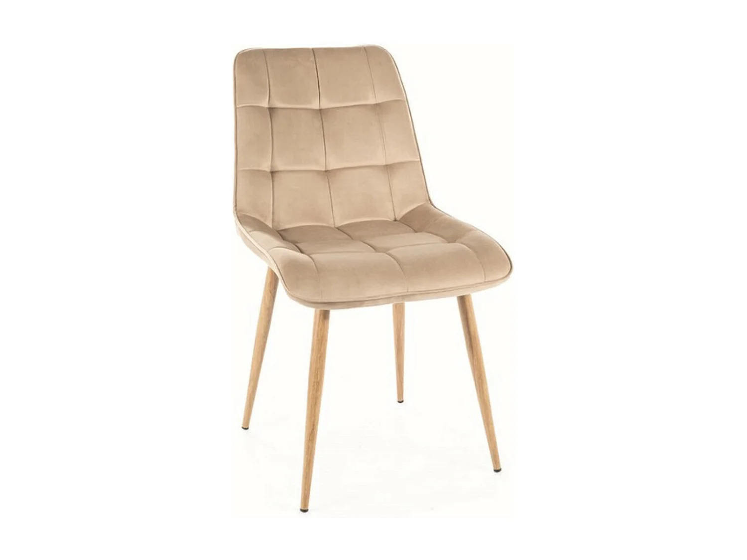 Krzesło tapicerowane CHIC D VELVET beżowe 2131291 - obrazek 1