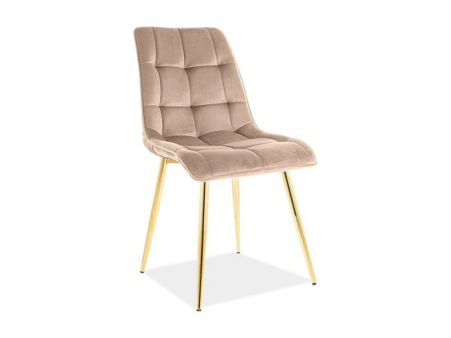 Krzesło tapicerowane CHIC VELVET GOLD beżowe 2130939 - obrazek 1