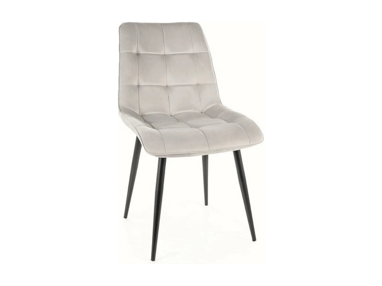 Krzesło tapicerowane CHIC VELVET jasnoszare 2130951 - obrazek 1