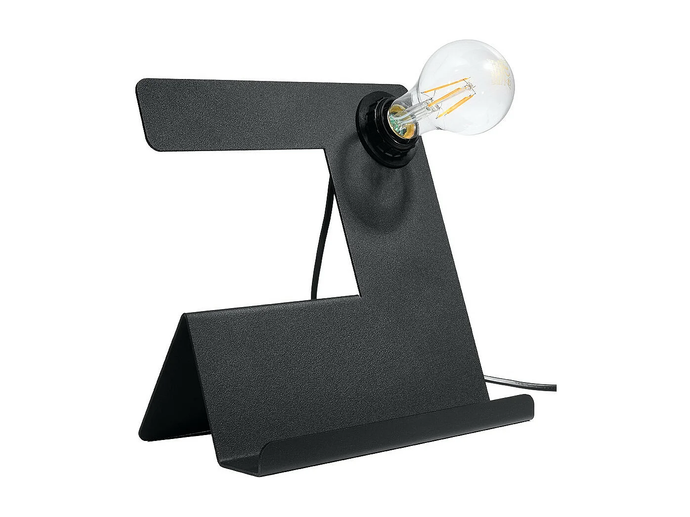 Lampa biurkowe industrialny INCLINE, stal - 1 źródło - L.25 x H.24 cm - czarny 1357651 - obrazek 1