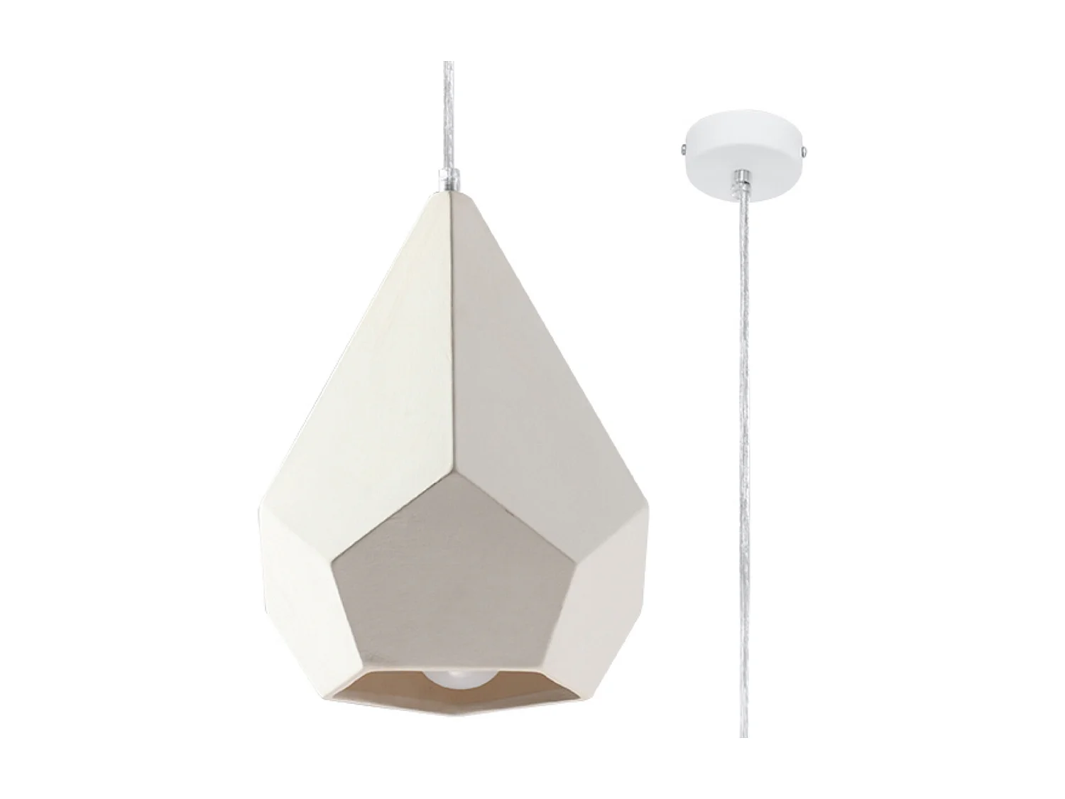 Lampa wisząca PAVLUS ceramiczna biała 1358363 - obrazek 1