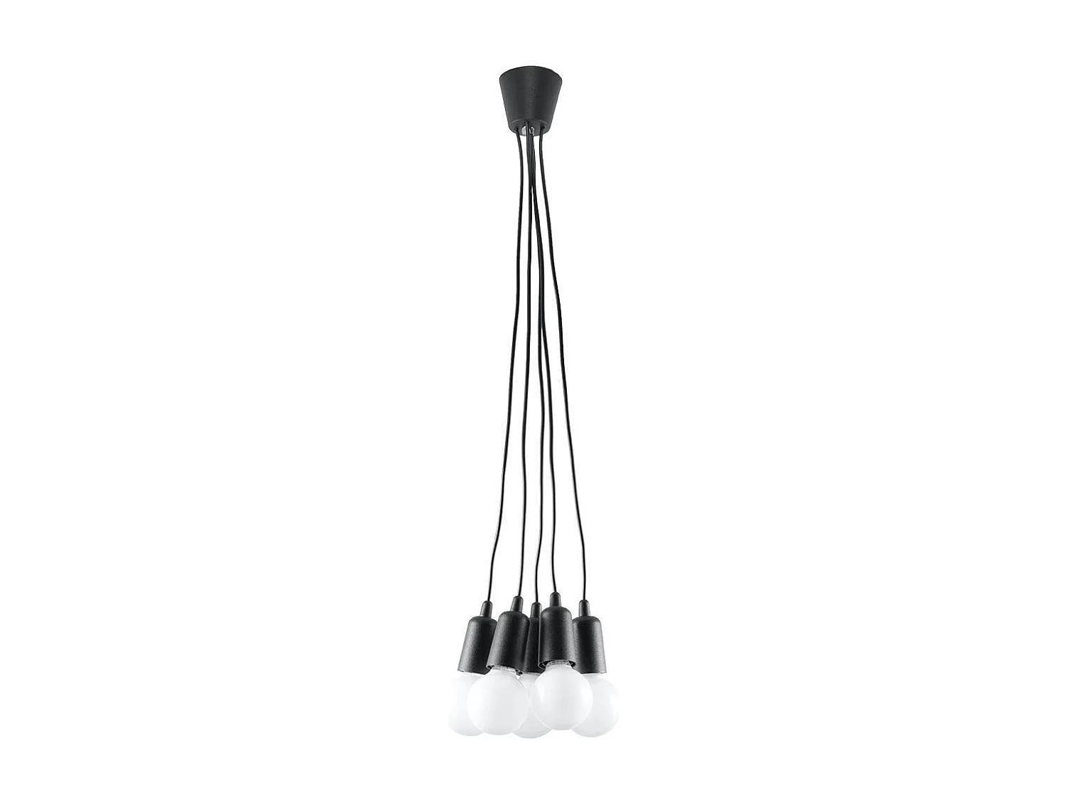 Lampa wisząca DIEGO 5 czarna 1358533 - obrazek 1