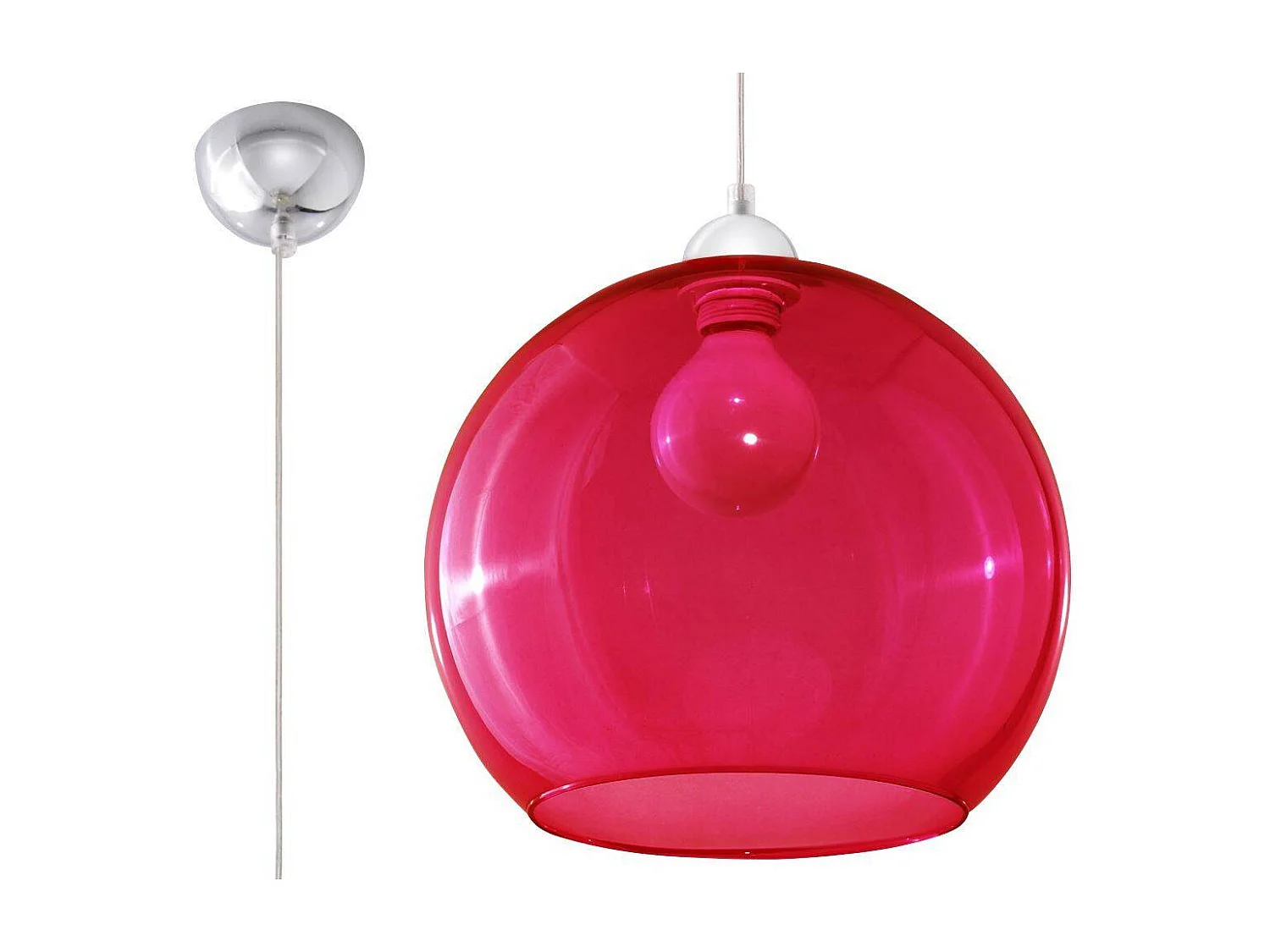 Lampa wisząca BALL czerwona 1387911 - obrazek 1