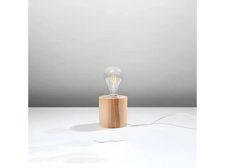 Lampa biurkowa SALGADO naturalne drewno 1357653 - obrazek 1