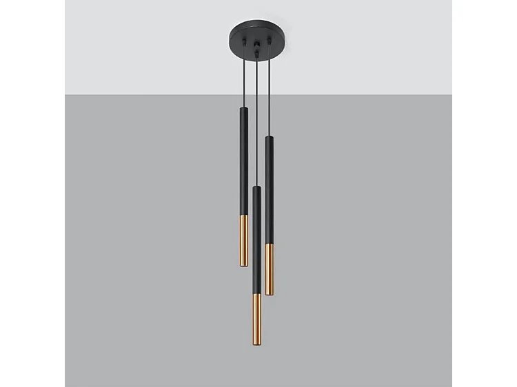 Lampa wisząca MOZAICA 3P czarna/miedź 1358379 - obrazek 1