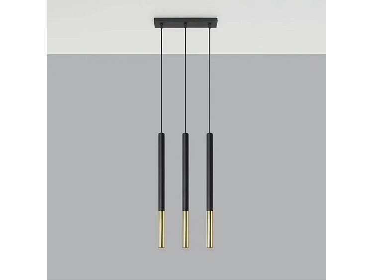 Lampa wisząca MOZAICA 3L czarna/złoto 1387889 - obrazek 1