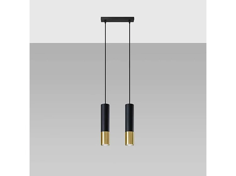 Lampa wisząca LOOPEZ 2 czarna/złoty 1358485 - obrazek 1