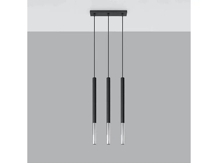 Lampa wisząca MOZAICA 3L czarna/chrom 1358541 - obrazek 1