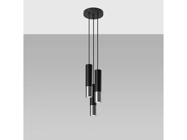 Lampa wisząca LOOPEZ 3P czarna/chrom 1358581 - obrazek 1