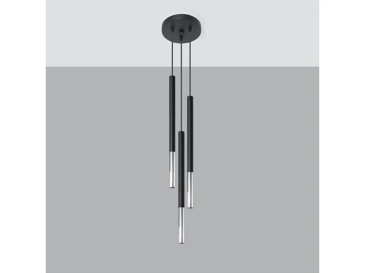 Lampa wisząca MOZAICA 3P czarna/chrom 1358627 - obrazek 1