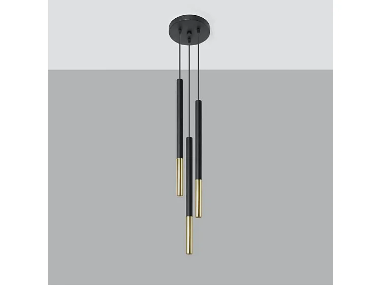 Lampa wisząca MOZAICA 3P czarny/złoto 1358683 - obrazek 1