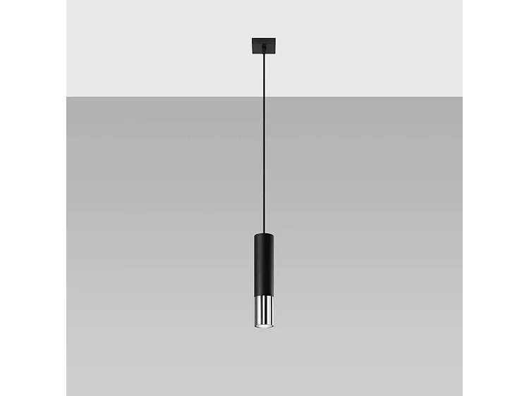 Lampa wisząca LOOPEZ 1 czarna/chrom 1358905 - obrazek 1