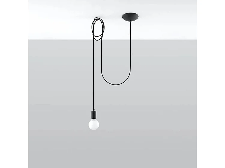 Lampa wisząca EDISON 1 LONG czarna 1358919 - obrazek 1