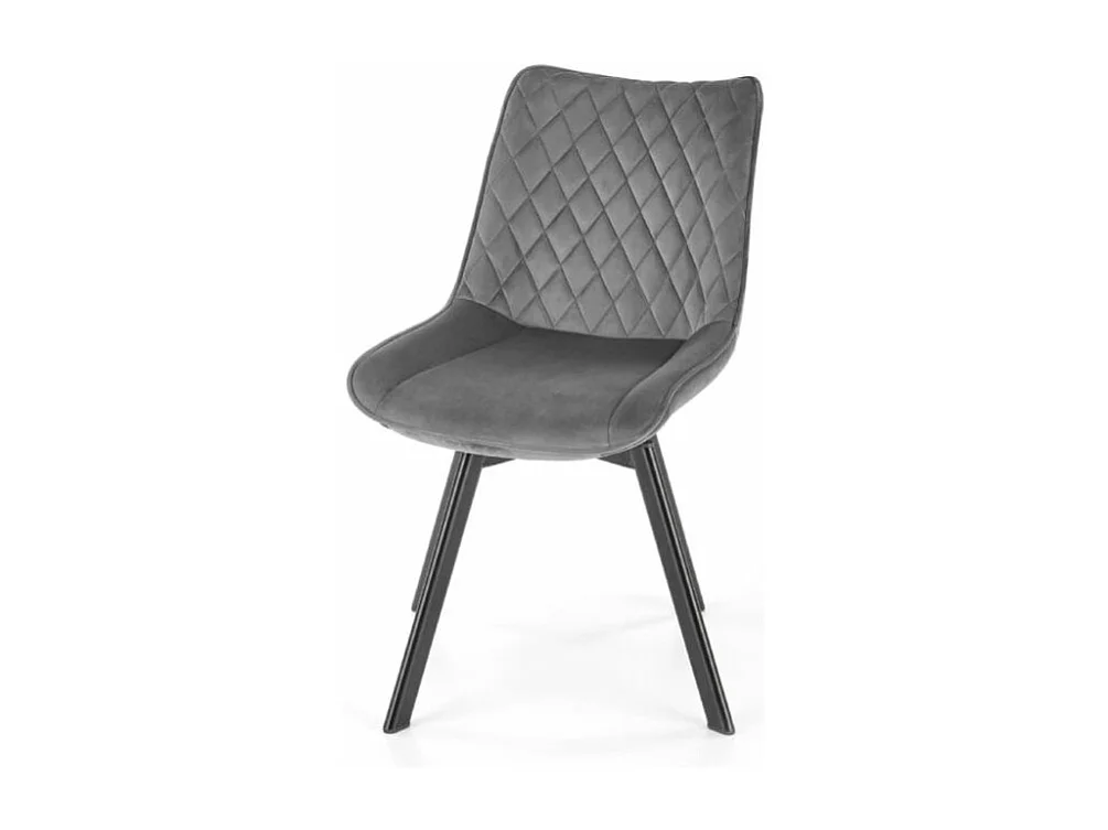 Krzesło tapicerowane K520 VELVET szare obracane 2728949 - obrazek 1