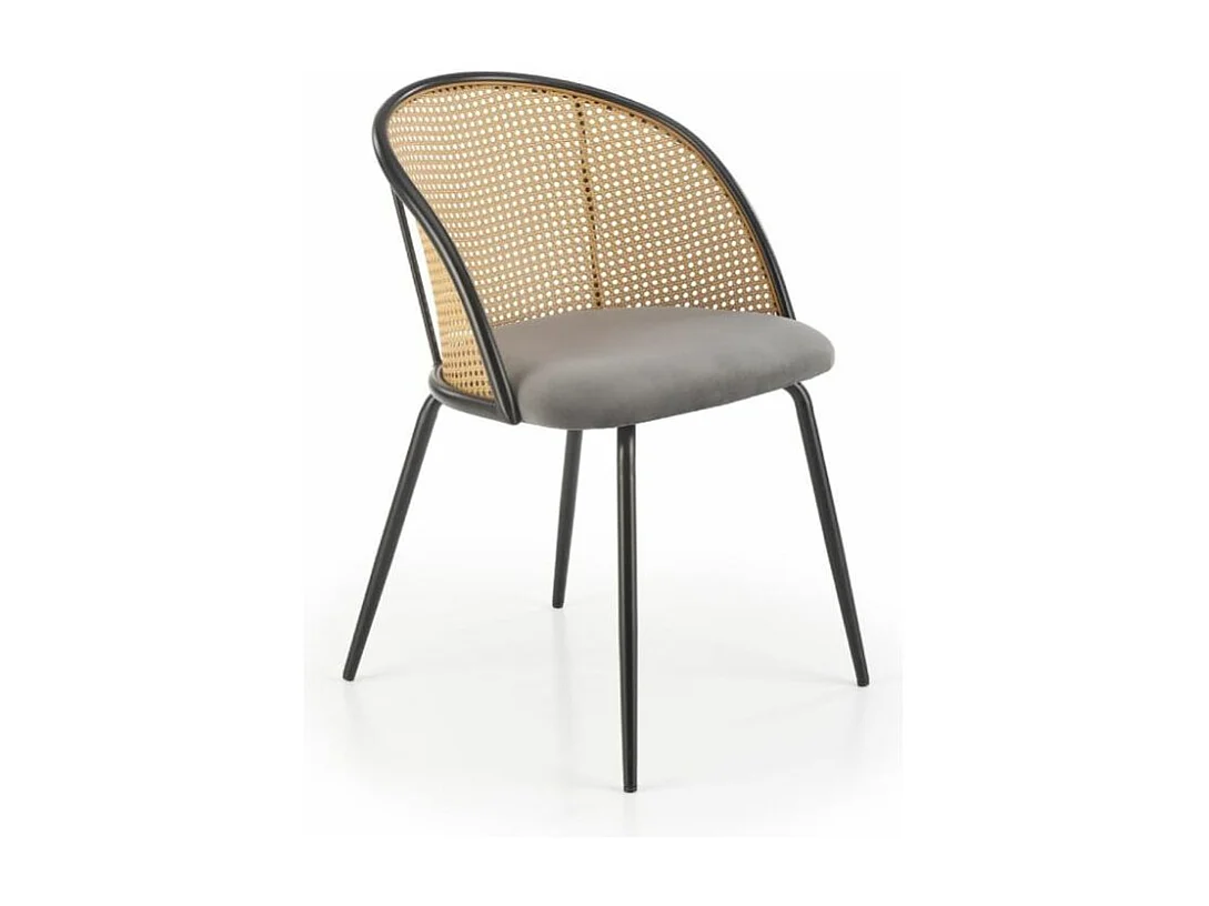 Krzesło tapicerowane K508 VELVET szare 2543459 - obrazek 1