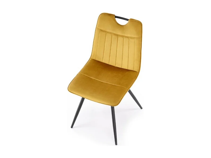Krzesło tapicerowane K521 VELVET musztardowe 3481267 - obrazek 1