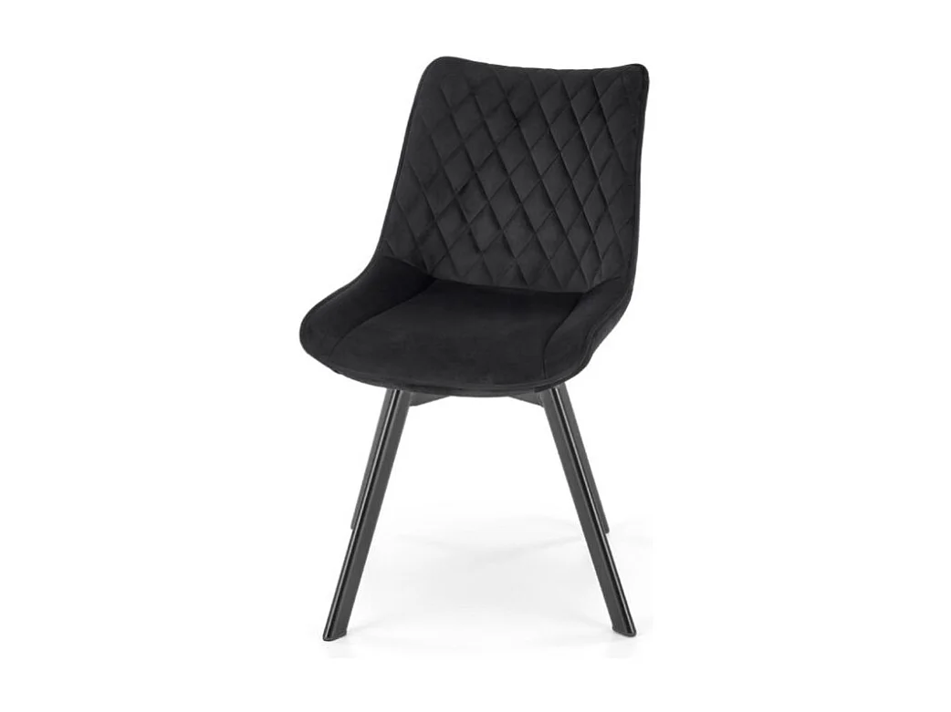 Krzesło tapicerowane K520 VELVET czarne obracane 2728965 - obrazek 1