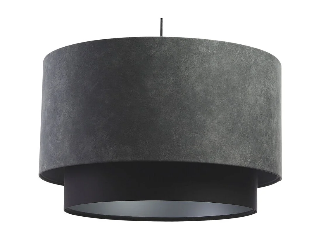 Lampa wisząca DOUBLE ZAMSZ 60 szara/czarna 3950314 - obrazek 1