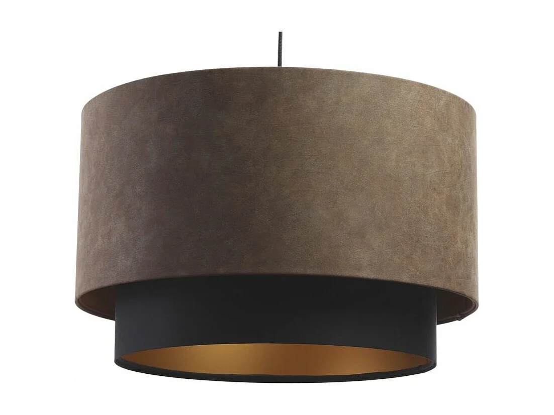 Lampa wisząca DOUBLE ZAMSZ 60 brązowa/czarna 3950324 - obrazek 1