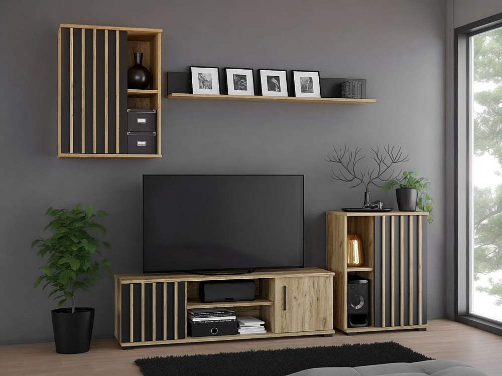 Lampa wisząca MODERN RATTAN 60 szara 3950341 - obrazek 1