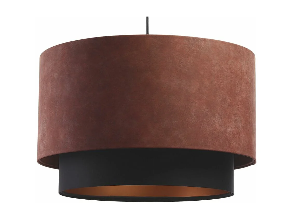 Lampa wisząca DOUBLE ZAMSZ 40 bordowa/czarna 3950670
