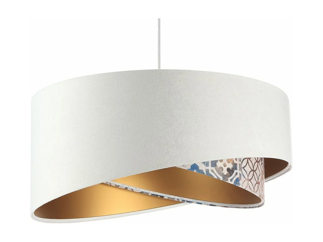 Lampa wisząca ALBIT GOLD biała/złota 3950757
