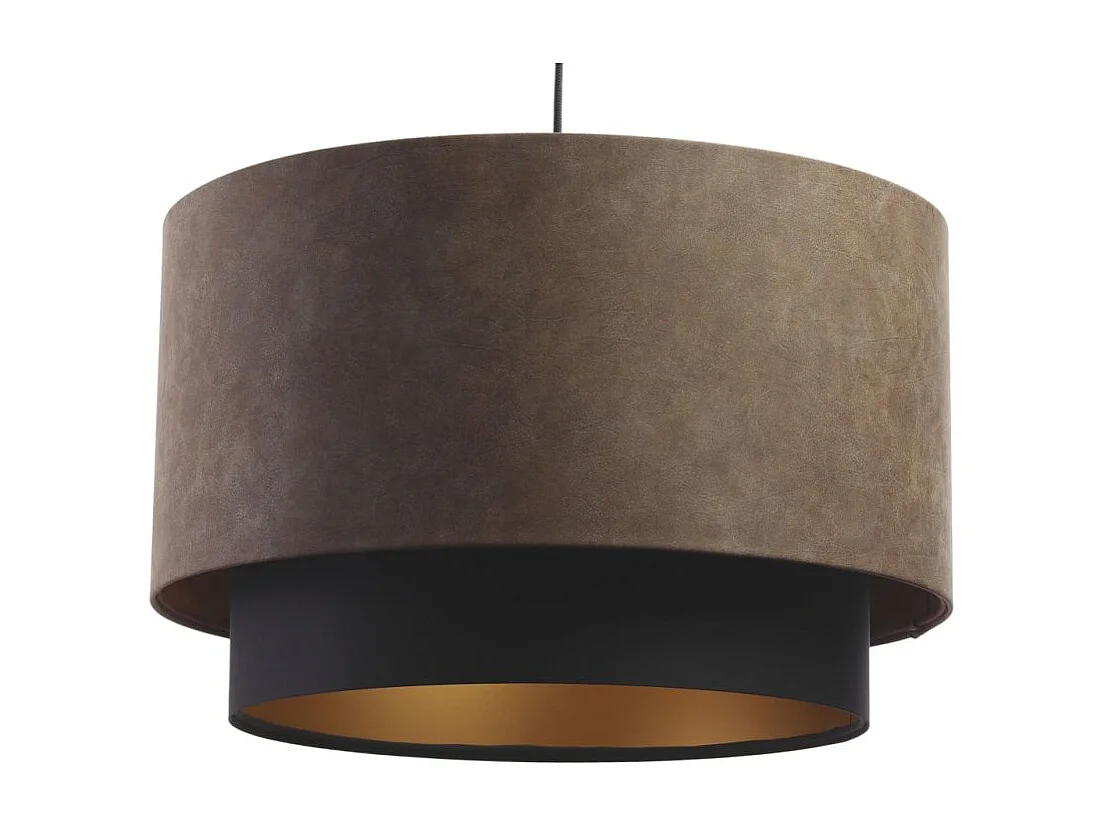 Lampa wisząca DOUBLE ZAMSZ 50 brązowa/czarna 3950777 - obrazek 1