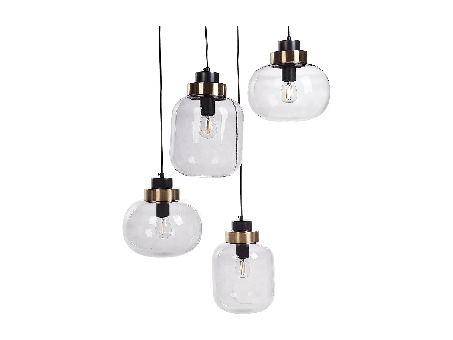 Lampa wisząca ZAYANDE Szkło Jasnoszary 3460891 - obrazek 1
