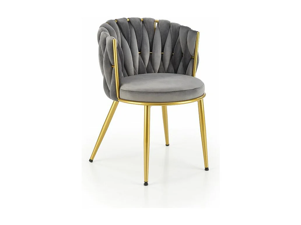 Krzesło tapicerowane K517 VELVET szare 3957820 - obrazek 1