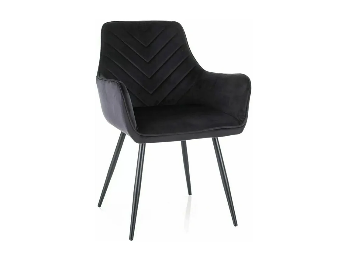 Krzesło tapicerowane FIG VELVET czarne 3957824 - obrazek 1