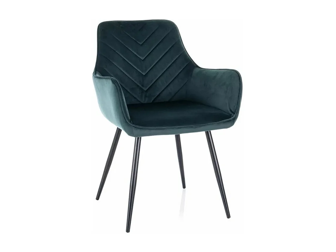 Krzesło tapicerowane FIG VELVET zielone 3957855 - obrazek 1