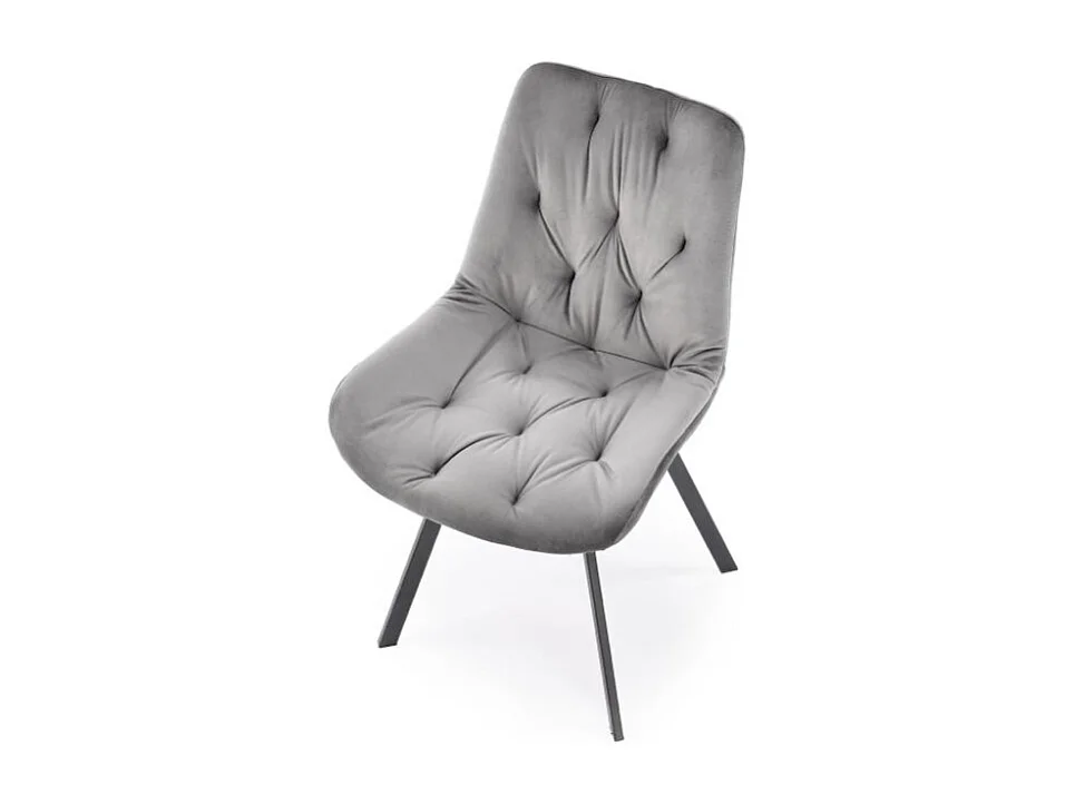 Krzesło tapicerowane K519 VELVET szare obracane 3957865 - obrazek 1