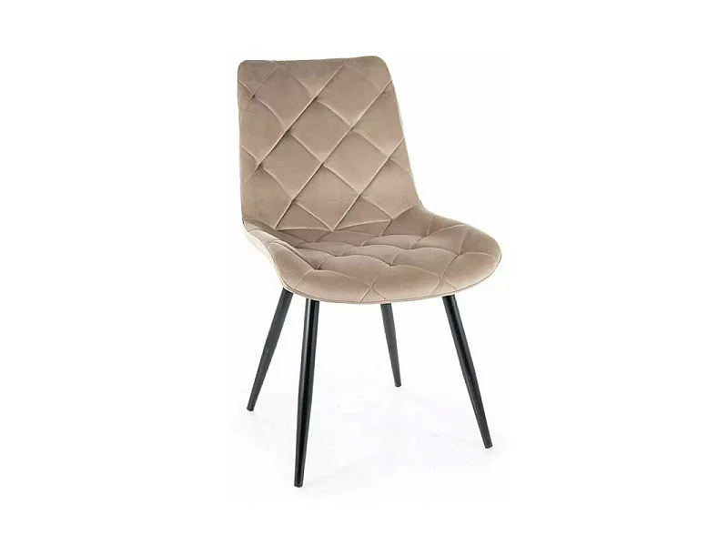 Krzesło tapicerowane RALPH VELVET ciemnobeżowe 3957860 - obrazek 1