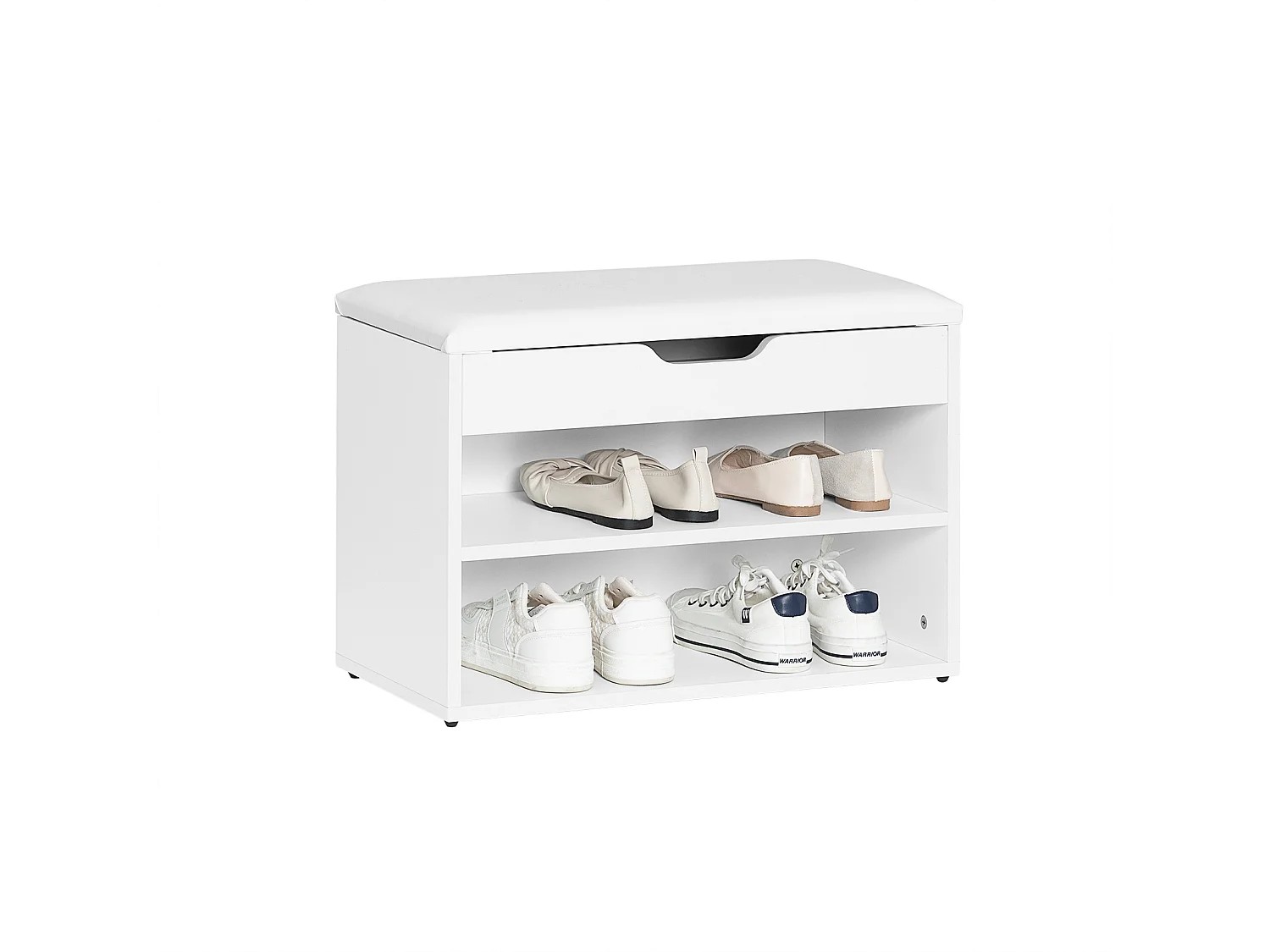 SoBuy Ławka na buty Biały 60x30x44cm Funkcjonalny FSR25-W 1245551 - obrazek 1