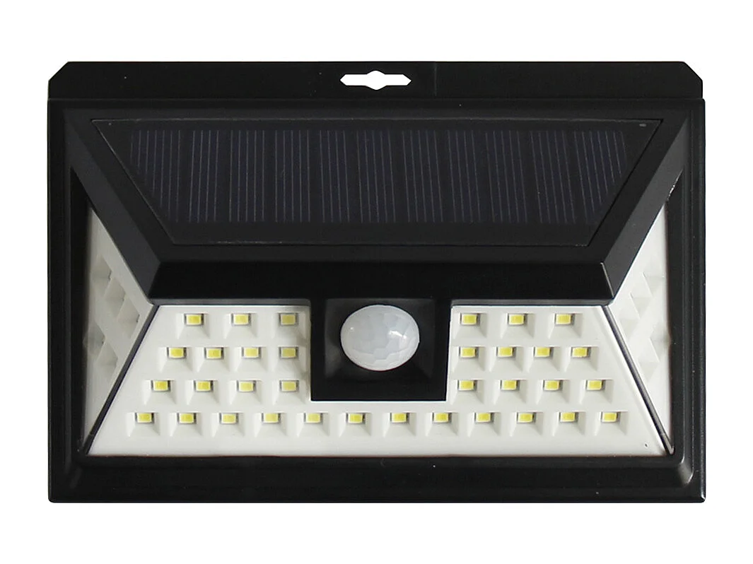 Lampa solarna DORIA – 48 diod LED z czujnikiem ruchu – 250 lumenów – kolor czarny 125831