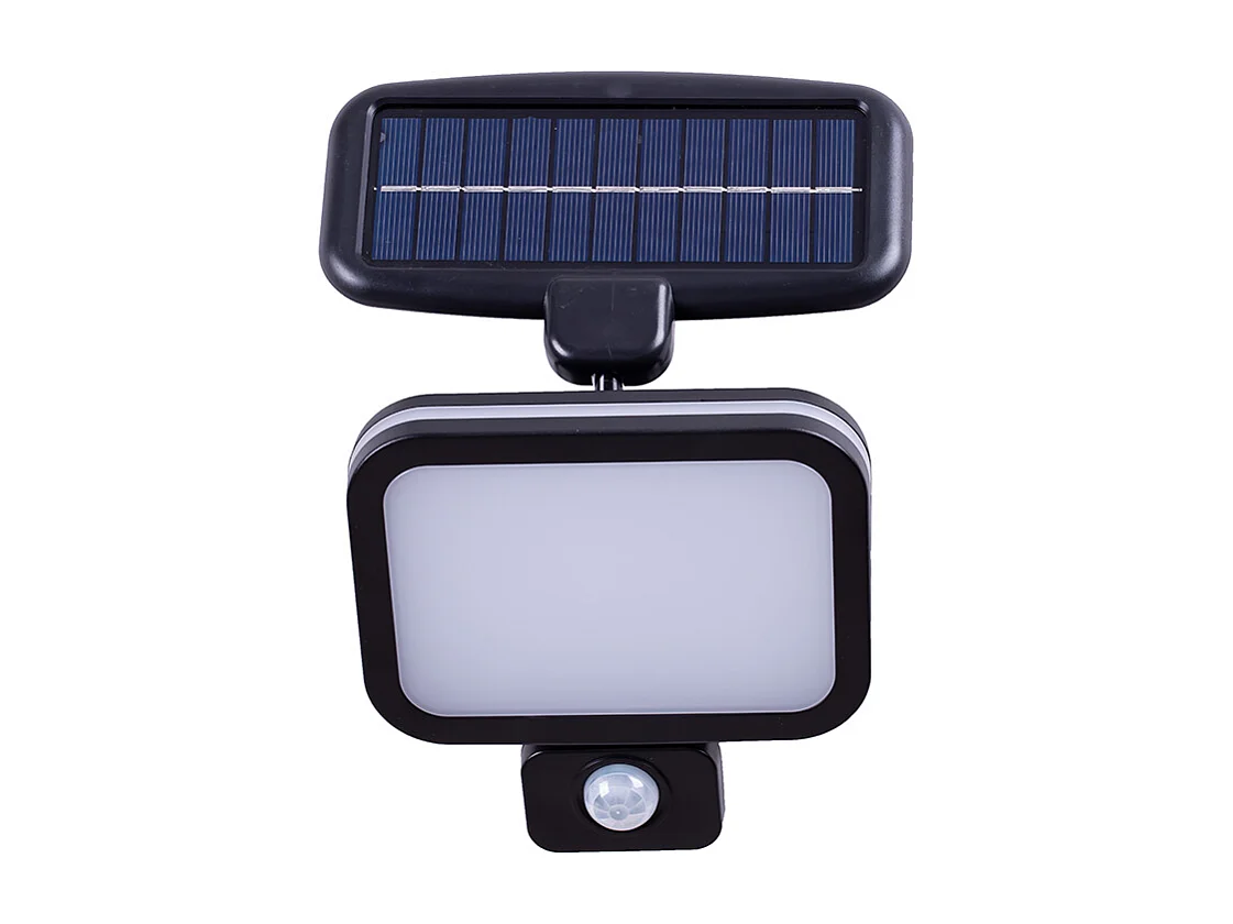 Lampa solarna VINCA – 62 diody LED z czujnikiem ruchu – 500 lumenów – kolor czarny 125815 - obrazek 1