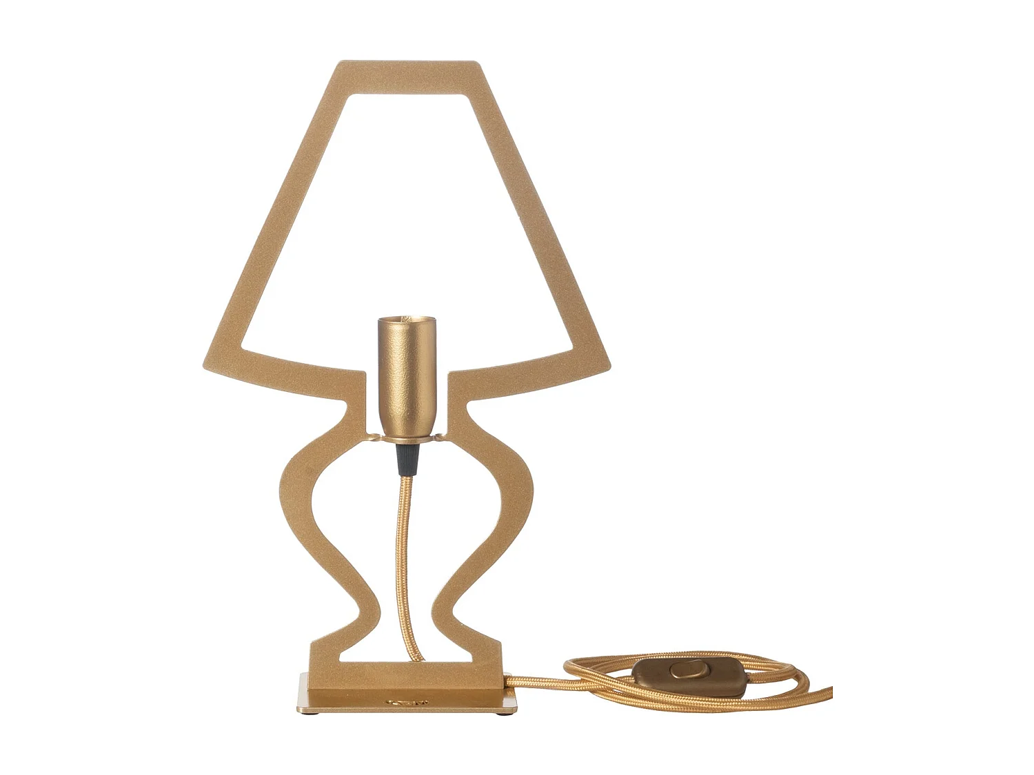 Lampa stołowa Silhouette Ø22x33 cm Żelazo perforowane Przezroczyste złoto Nowoczesny design dekoracyjny Gniazdo E14 Elegancki dodatek meblowy 4104923 - obrazek 1