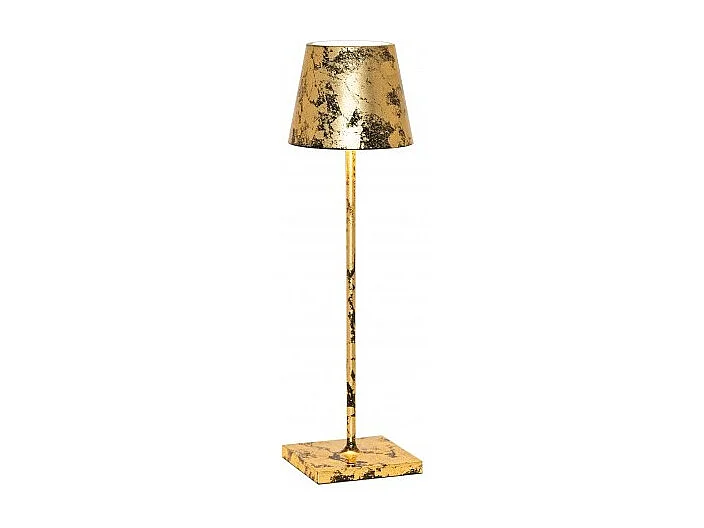 Lampa stołowa LED Poldina Pro Black Crackle Gold Leaf, ładowalna i ściemnialna, z czasem pracy na baterii do 12 godzin. 3037704 - obrazek 1