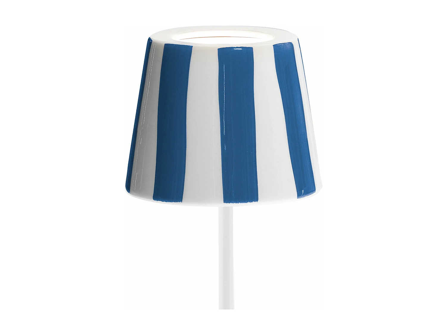 Lampa stołowa LED Poldina Lido w niebieskie paski, ładowalna i ściemnialna, z czasem pracy baterii do 12 godzin. Nadaje się do użytku na zewnątrz, IP65 3037745 - obrazek 1