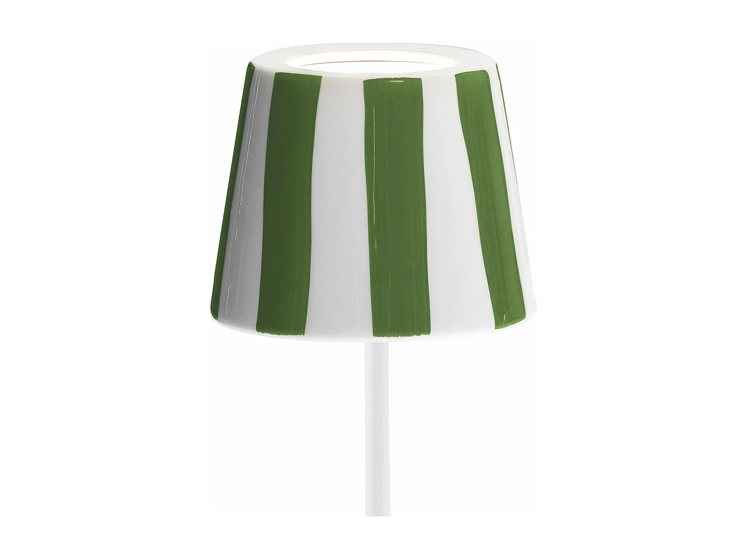 Lampa stołowa LED Poldina Lido z zielonymi paskami, akumulatorowa i ściemnialna, z czasem pracy baterii do 12 godzin. Nadaje się do użytku na zewnątrz, IP65 3037772 - obrazek 1