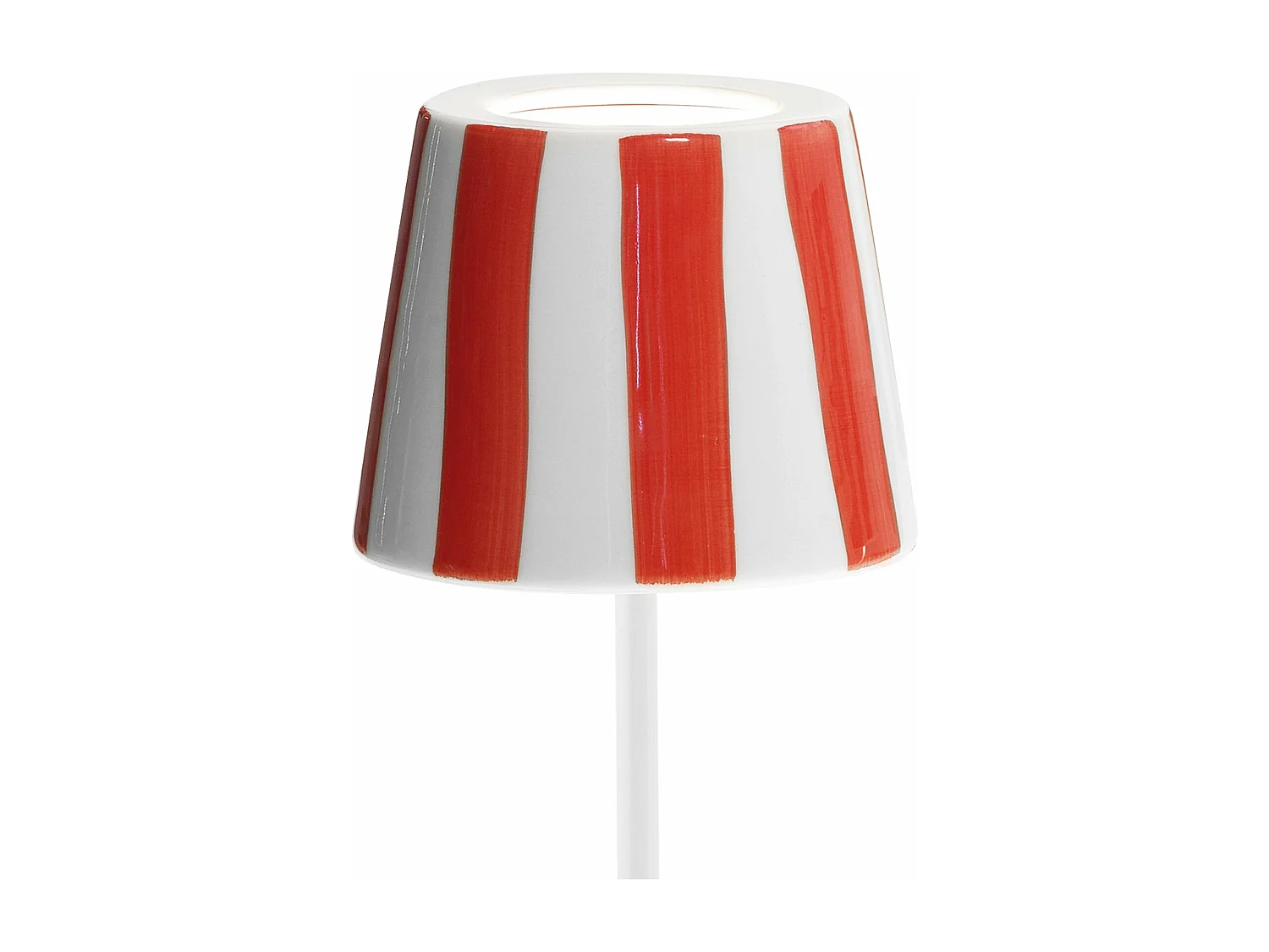Lampa stołowa LED Poldina Lido w czerwone paski, akumulatorowa i ściemnialna, do 12 h pracy baterii, do użytku zewnętrznego, IP65 3037817 - obrazek 1