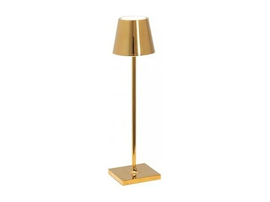 Lampa stołowa LED Poldina Pro Micro Glossy Gold, ładowalna i ściemnialna, z czasem pracy na baterii do 12 godzin. 3037701 - obrazek 1