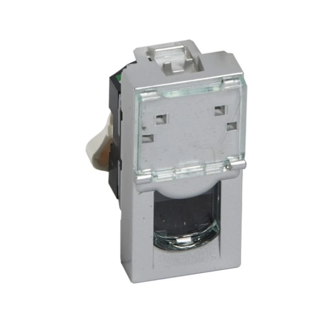 MOSAIC Gniazdo komputerowe 1xRJ45 UTP kat.5e aluminium 079451 - obrazek 1