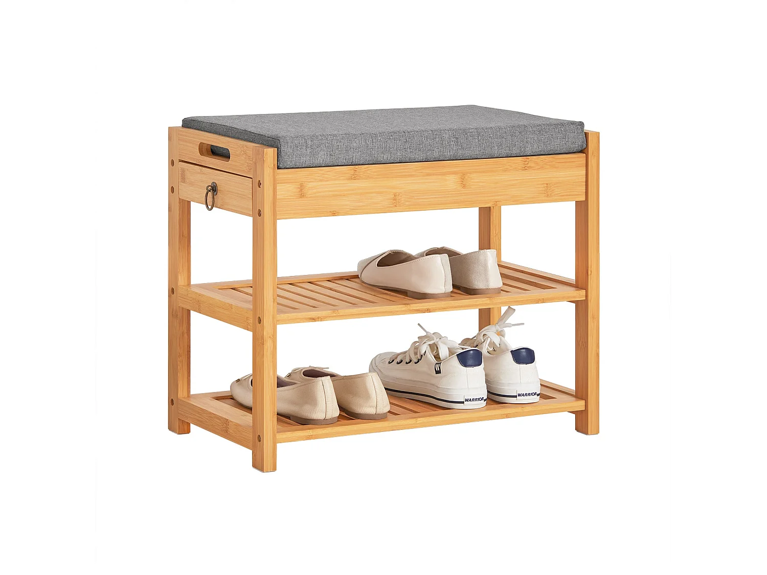 SoBuy Ławka na buty z 1 szufladą 55.3x30x46.5cm Rustykalny FSR49-N 1219105