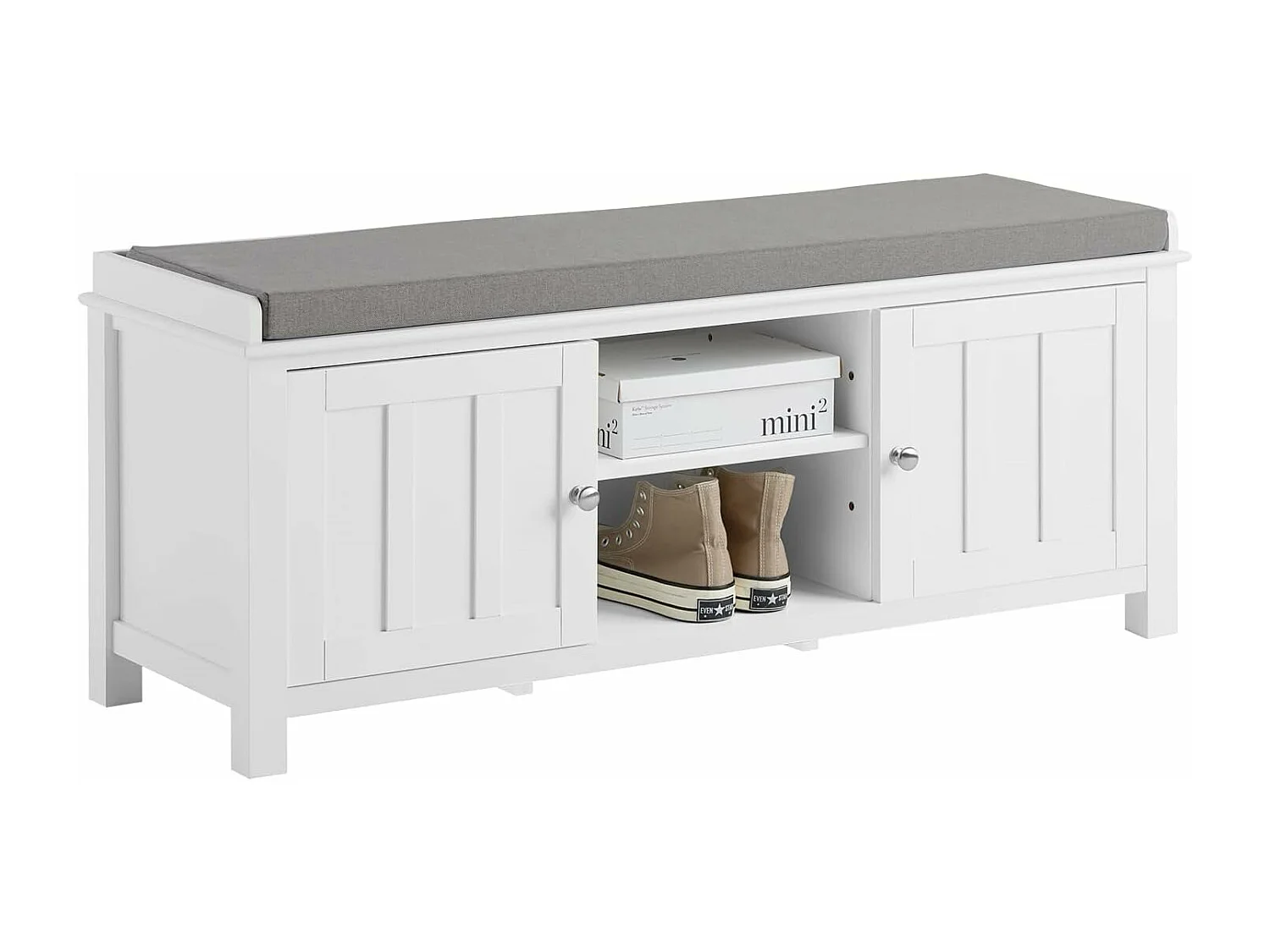 SoBuy Ławka na buty z 1 szufladą Biały 105x35x43cm Nowoczesny FSR35-W 1220437 - obrazek 1
