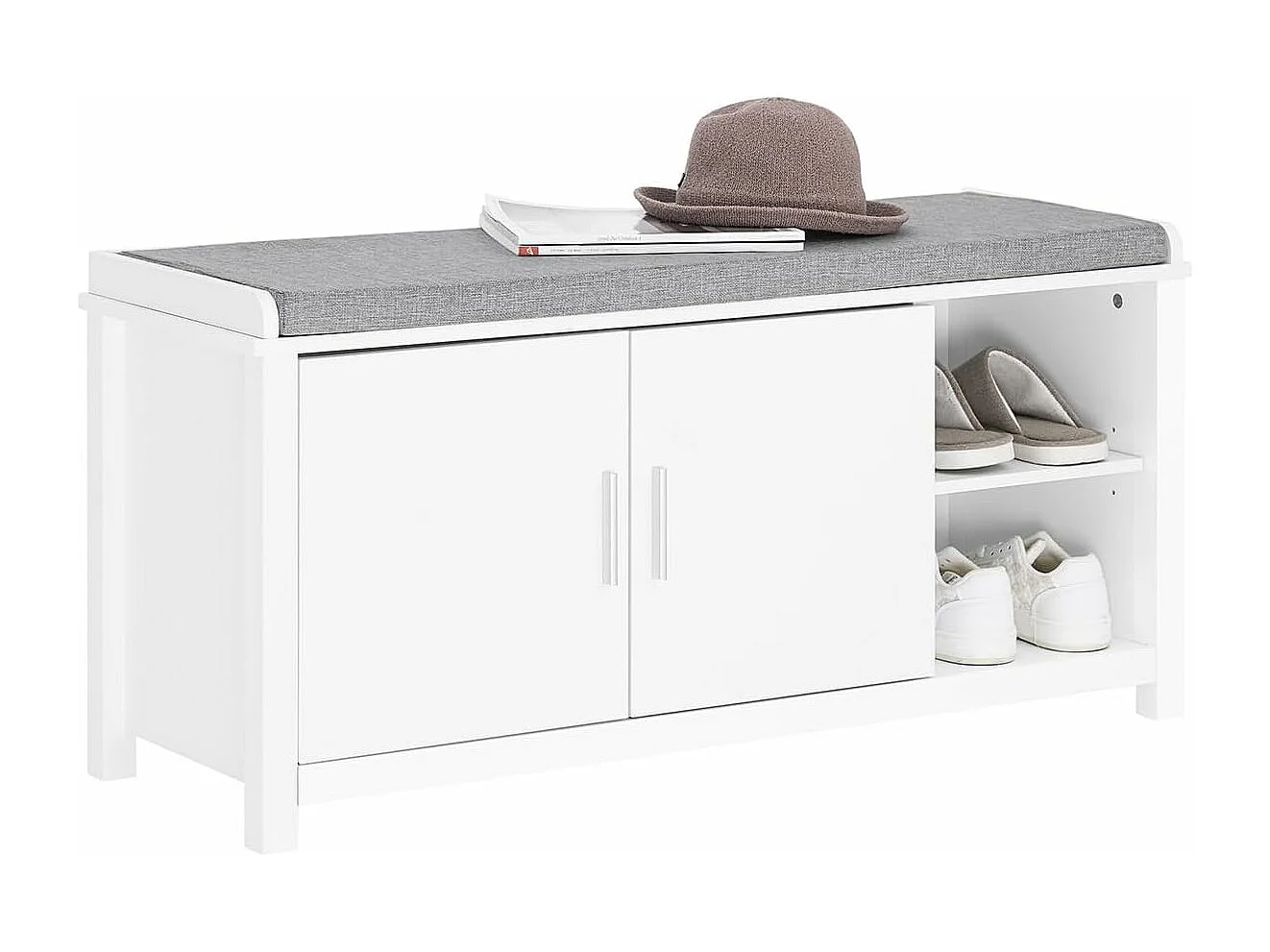 Stolik pod monitor z dwiema szufladami i podstawką 60 x 22 x 12 cm 3295903