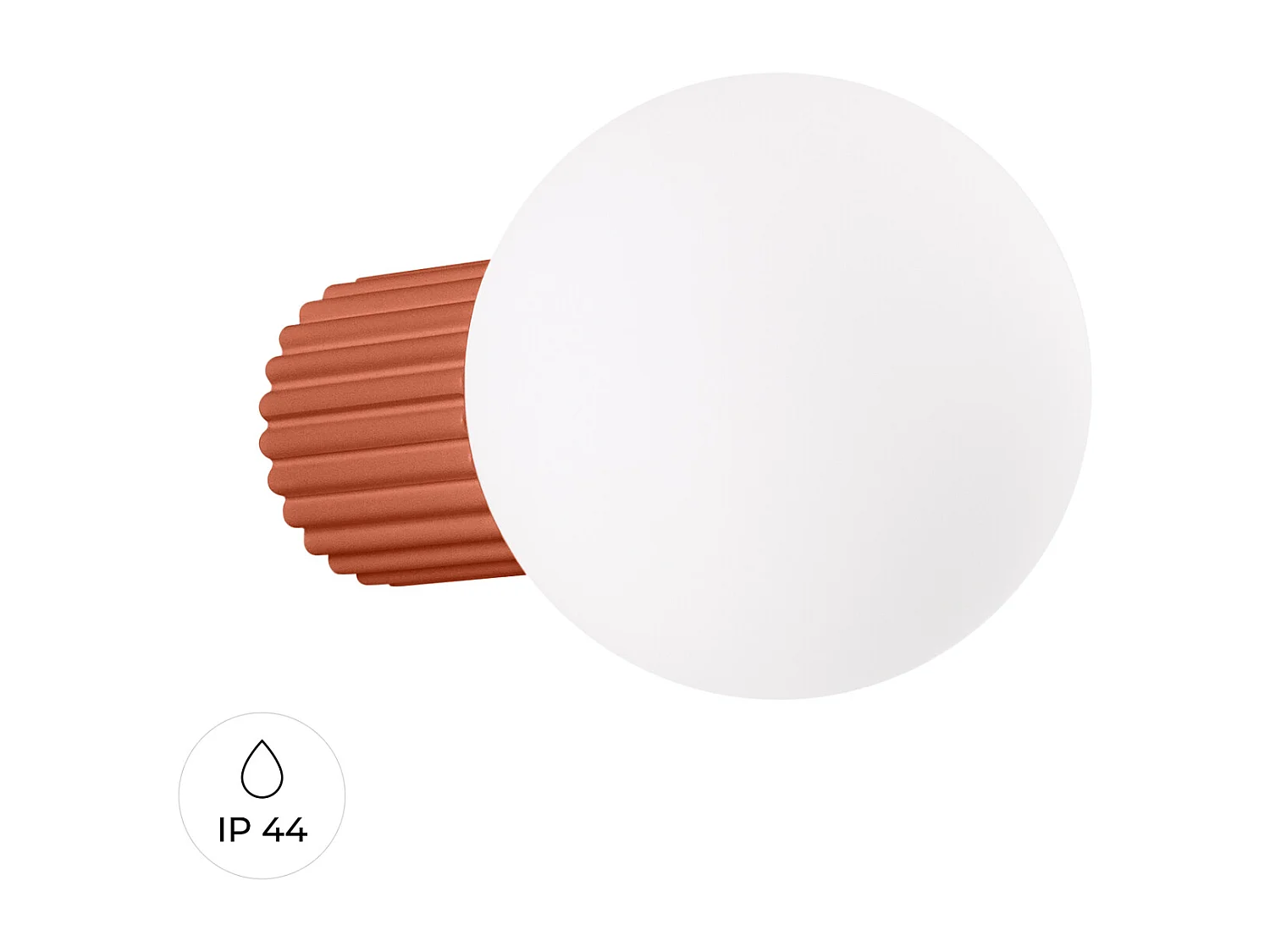 Lampa ścienna nowoczesny HALO, aluminium/szkło - 1 źródło - L.12 x H.12 cm - ochra czerwona 4193768 - obrazek 1