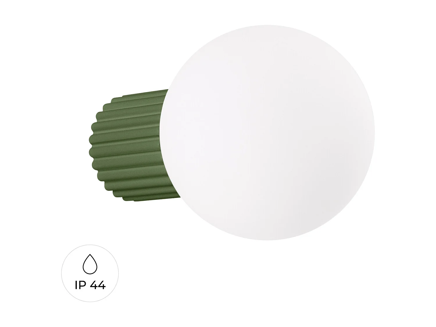 Lampa ścienna nowoczesny HALO, aluminium/szkło - 1 źródło - L.12 x H.12 cm - zielony oliwkowy 4193769 - obrazek 1