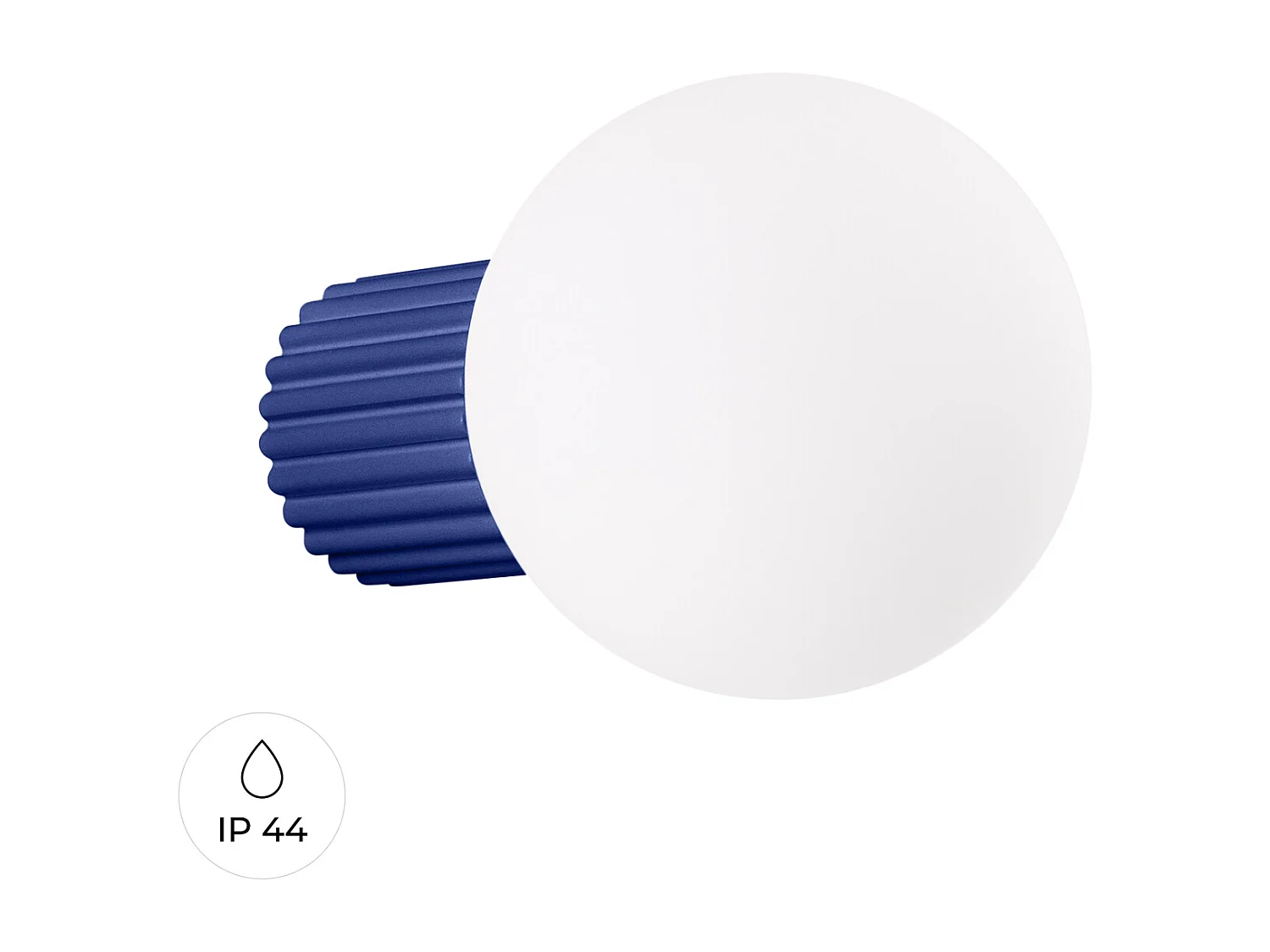 Lampa ścienna nowoczesny HALO, aluminium/szkło - 1 źródło - L.12 x H.12 cm - ultramaryna 4193771 - obrazek 1